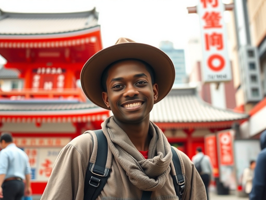A solo traveler reflecting on their journey