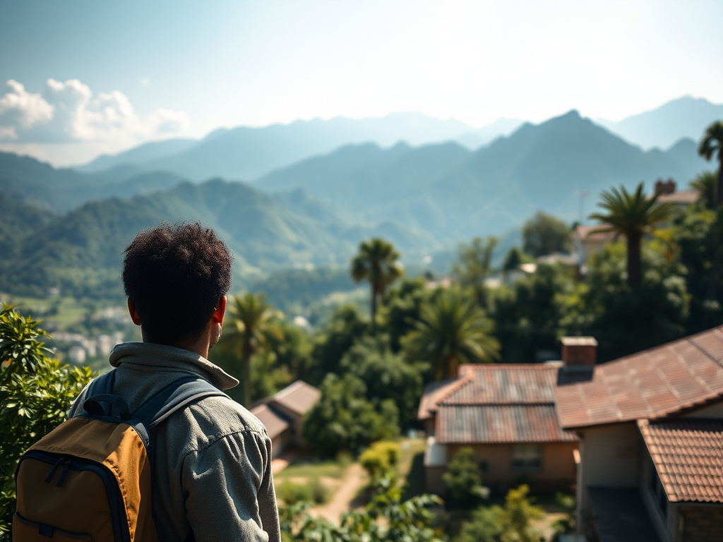 A minority traveler staying with a local host through couchsurfing