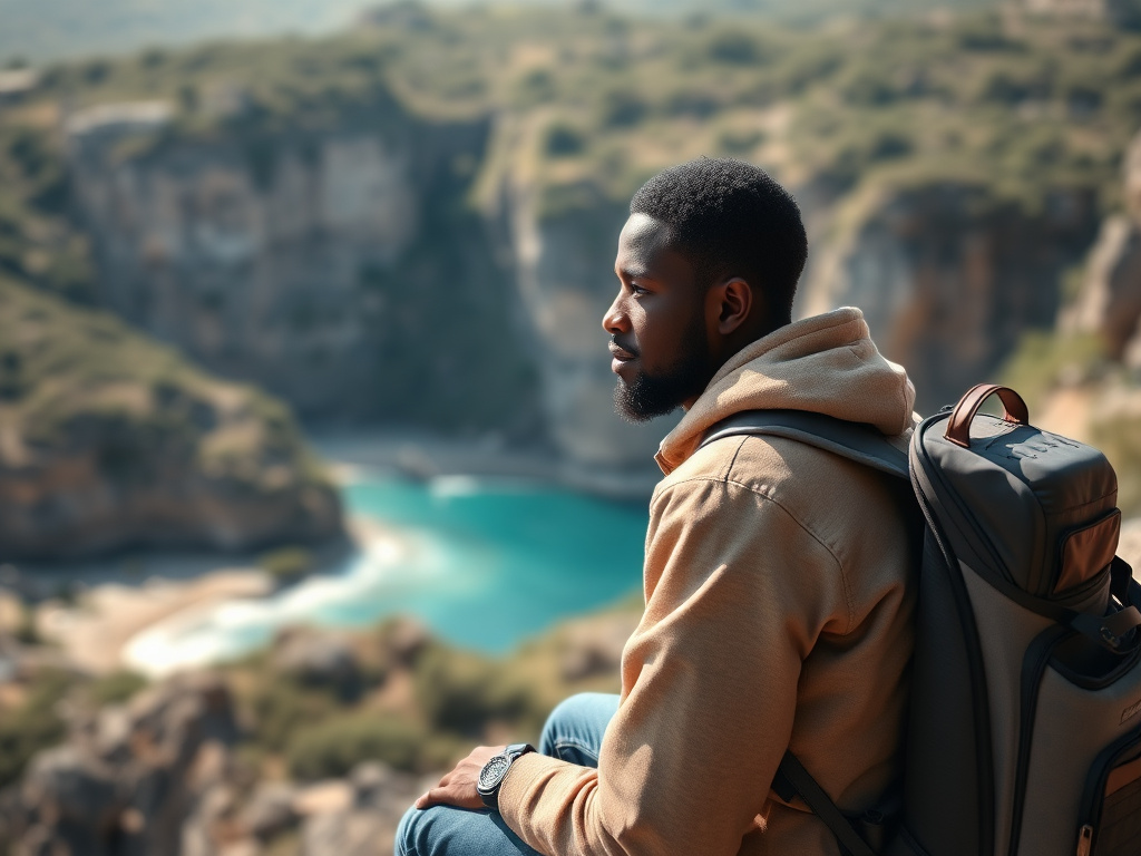 A minority traveler connecting with other travelers and locals at a budget accommodation