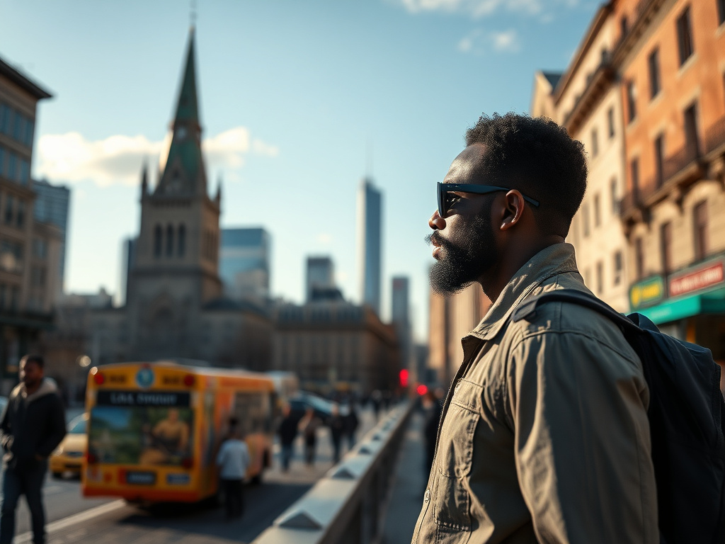 LGBTQ+ traveler of color exploring a local market!]