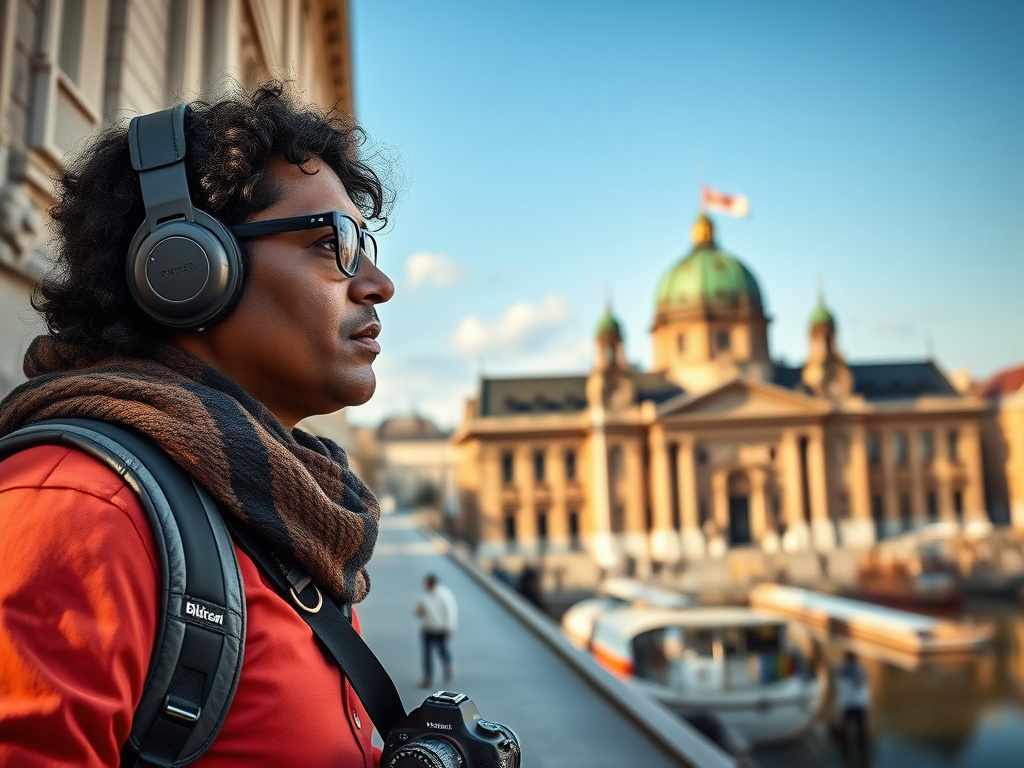 A traveler of color succeeding in their language learning journey