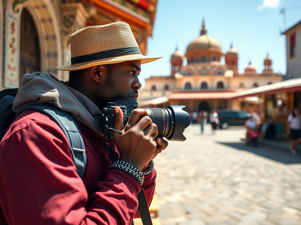 A traveler of color reflecting on their journey and art