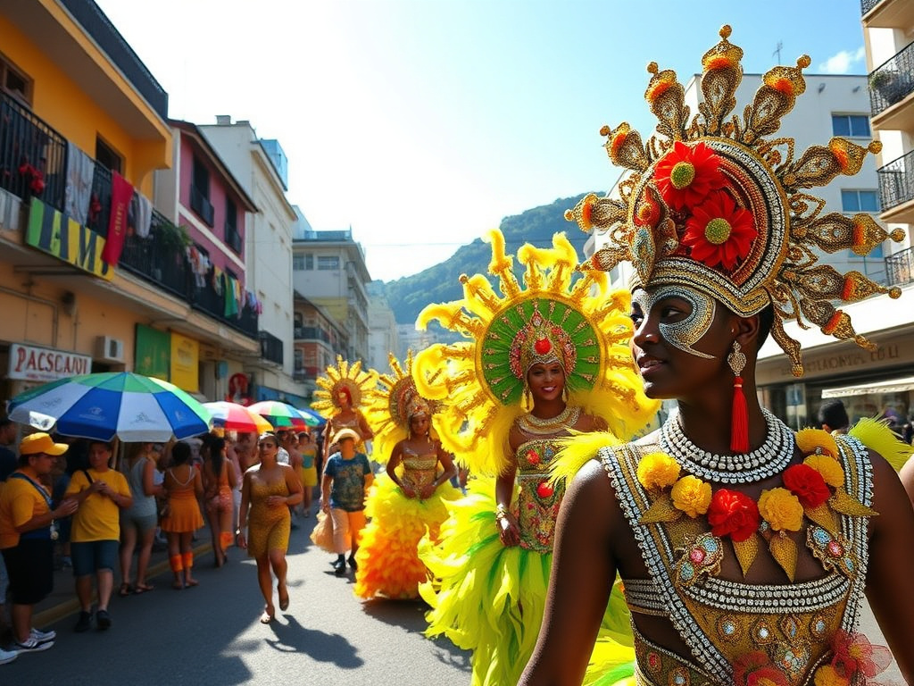 Travelers celebrating Carnaval in Rio