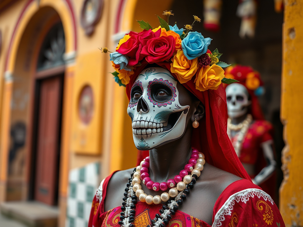 A LGBTQ+ traveler attending a cultural event in Oaxaca