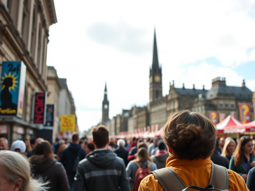 A street performer in Edinburgh's Royal Mile