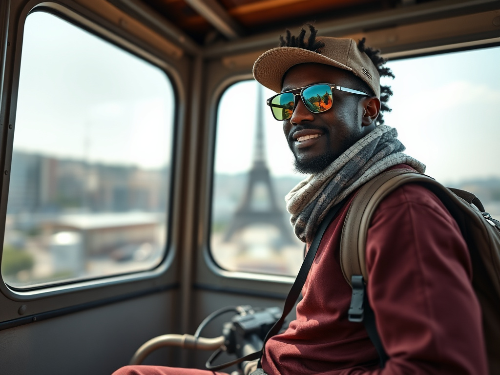 Traveler experiencing French culture in a local market