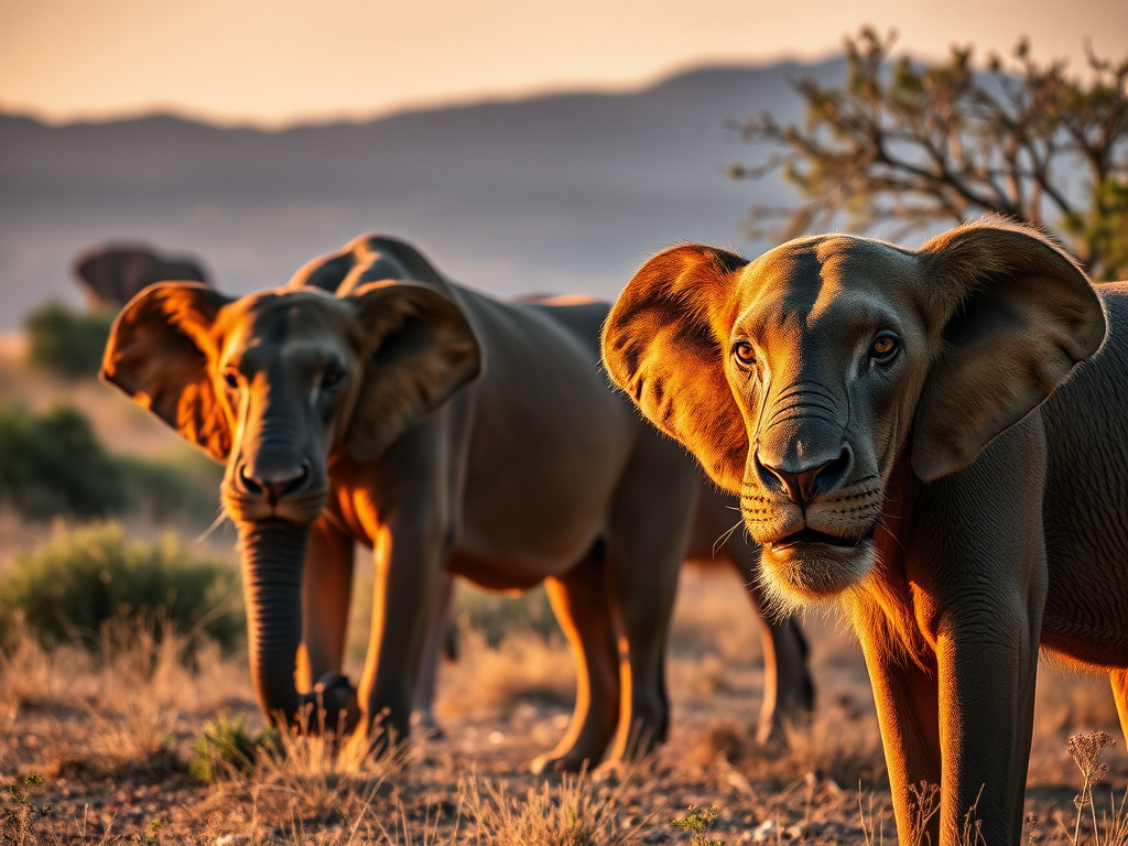 A group of minority travelers on a budget safari in East Africa