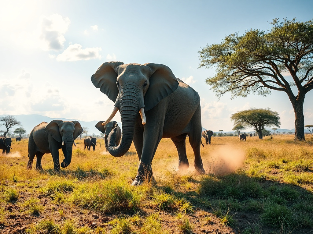 A minority traveler on a budget safari in East Africa, watching the sunset