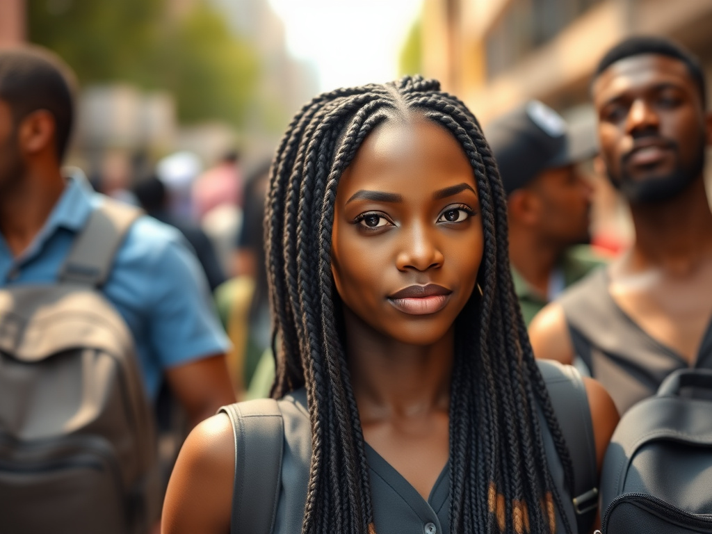 box braids on a Black woman