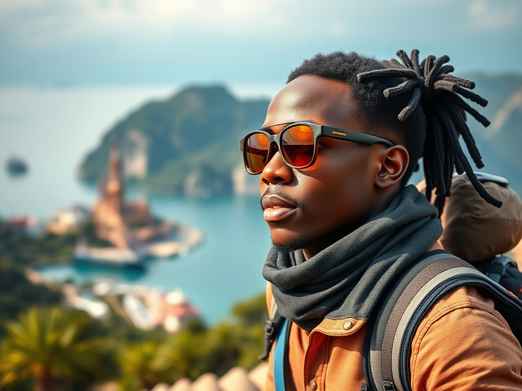 Diverse traveler reviewing travel insurance policy