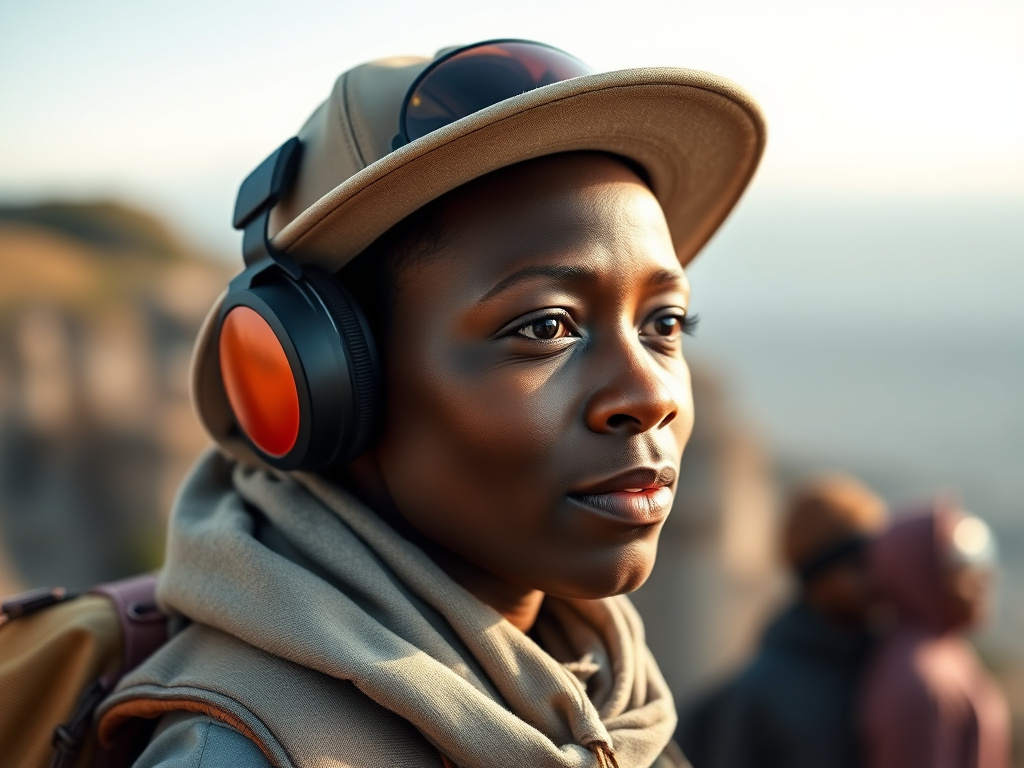 Diverse traveler enjoying a healthy and fulfilling journey