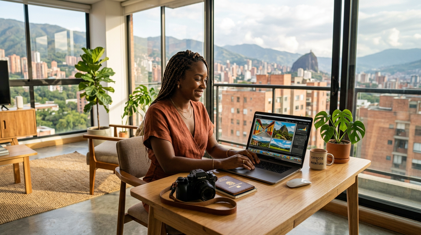 Digital nomad remote work travel lifestyle