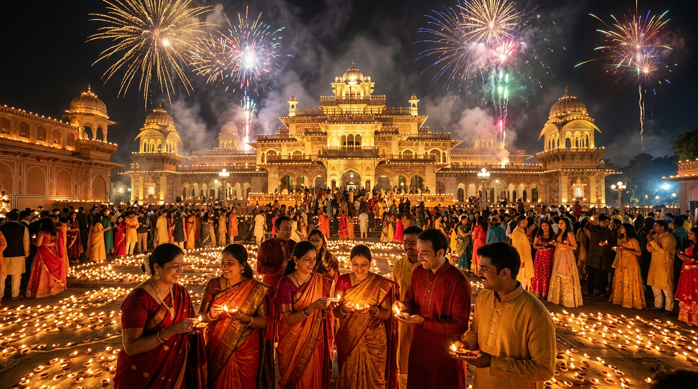 Diwali festival lights fireworks India