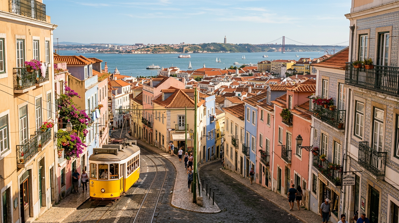 Lisbon Pride rainbow flags Portugal