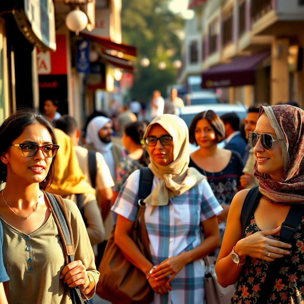 Photorealistic travel scene — Barcelona, Spain — diverse travelers