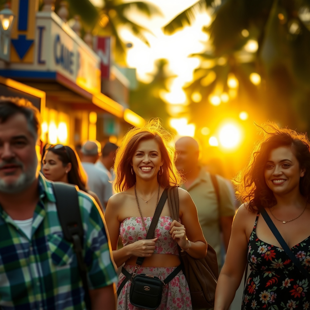 Photorealistic travel scene — Suva, Fiji — diverse travelers
