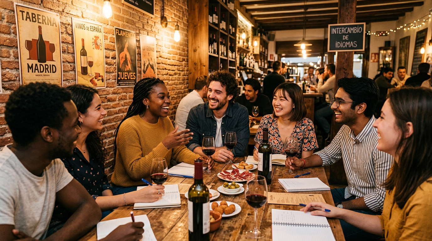 Language exchange meetup in Madrid