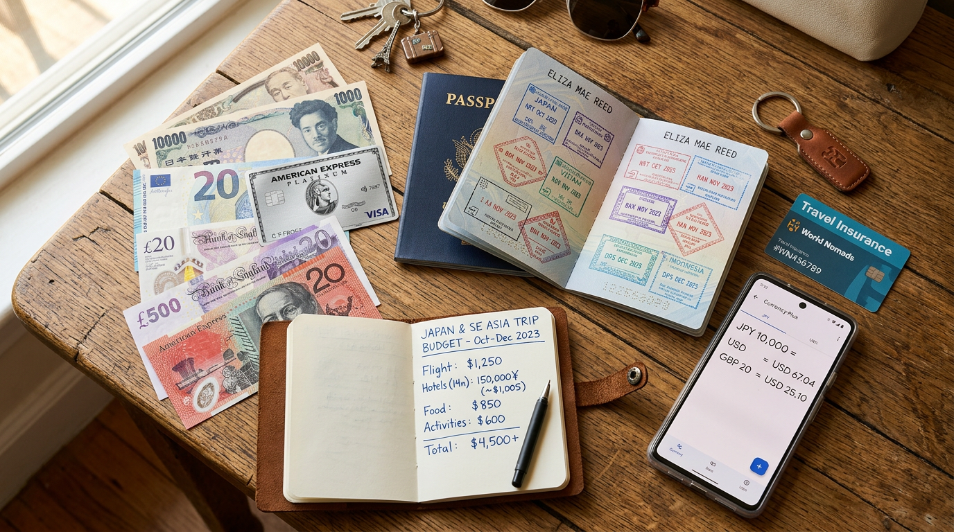 Passport and visa documents international travel